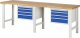 Werkbank 7132A1 | B2500xT700xH840mm | 8xSchublade-VA