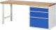 Werkbank 7608A1 | B2000xT700xH890mm | 3xSchublade-TA Werkbank 7608A1 | B2000xT700xH890mm | 3xSchublade-TA