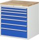 Schubladenschrank XL5.0 | B770xT650xH825mm | B-Top-25mm | 7xSchublade-VA