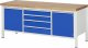 Werkbank höhenverstellbar 8752A2 | B2000xT700xH840-1040mm | 4xSchublade-TA | 2xTür Werkbank höhenverstellbar 8752A2 | B2000xT700xH840-1040mm | 4xSchublade-TA | 2xTür