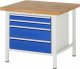 Werkbank höhenverstellbar 8261A2 | B1000xT900xH840-1040mm | 4xSchublade-VA