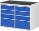 Schubladenschrank LL5.3.3 | B1145xT650xH825mm | MT-Top-25mm | 8xSchublade-VA Schubladenschrank LL5.3.3 | B1145xT650xH825mm | MT-Top-25mm | 8xSchublade-VA