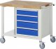 Fahrbare Werkbank 8162 | B1000xT700xH880-1080mm | 4xSchublade-TA Fahrbare Werkbank 8162 | B1000xT700xH880-1080mm | 4xSchublade-TA
