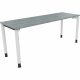 Schreibtisch Vierfuß Rundrohr B1800xT600xH680-820 ws/Beton hell Schreibtisch Vierfuß Rundrohr B1800xT600xH680-820 ws/Beton hell