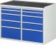 Schubladenschrank LL5.2.2 | B1145xT650xH825mm | MT-Top-25mm | 10xSchublade-VA Schubladenschrank LL5.2.2 | B1145xT650xH825mm | MT-Top-25mm | 10xSchublade-VA