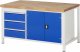Werkbank höhenverstellbar 8904A2 | B1500xT900xH840-1040mm | 3xSchublade-TA | 1xTür
