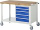 Fahrbare Werkbank 8171 | B1250xT700xH880-1080mm | 5xSchublade-VA Fahrbare Werkbank 8171 | B1250xT700xH880-1080mm | 5xSchublade-VA
