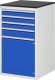 Schubladenschrank L7.3 | B580xT650xH1030mm | M-Top-22mm | 4xSchublade-TA | 1xTür