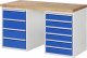 Werkbank 7821A3 | B1500xT700xH890mm | 10xSchublade-TA