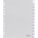 DURABLE Register 644610 DIN A4 überbreit 12tlg PP grau