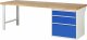 Werkbank 7608A1 | B2500xT900xH840mm | 4xSchublade-TA Werkbank 7608A1 | B2500xT900xH840mm | 4xSchublade-TA