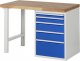 Werkbank 7511A1 | B1250xT700xH890mm | 5xSchublade-TA
