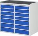 Schubladenschrank LL7.10.10 | B1145xT650xH1035mm | MT-Top-25mm | 14xSchublade-VA Schubladenschrank LL7.10.10 | B1145xT650xH1035mm | MT-Top-25mm | 14xSchublade-VA