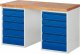 Werkbank 7513I3 | B1500xT700xH890mm | 10xSchublade-TA