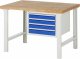 Werkbank 7133A1 | B1250xT900xH840mm | 4xSchublade-TA