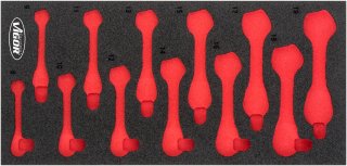 VIGOR Weichschaumeinlage ∙ leer ∙ V5075-L ∙ L x B x H: 393 mm x 188 mm x 35 mm