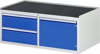 Schubladenschrank LL2.0.12 | B1145xT650xH465mm | MT-Top-25mm | 2xSchublade-TA,1xTür