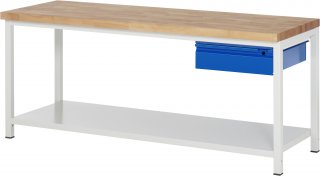 Werkbank 8001I6 | B2000xT700xH840mm | Ablageboden Metall | 1xSchublade-TA