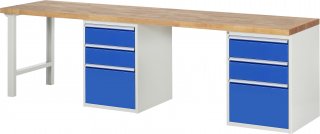 Werkbank 7507A8 | B3000xT700xH890mm | 3xSchublade-VA