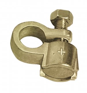 25 Messing-Polklemmen - einzelne Verschraubung - LKW (+) - 13mm/50mm²