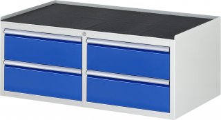 Schubladenschrank LL2.0.0 | B1145xT650xH465mm | MT-Top-25mm | 4xSchublade-TA