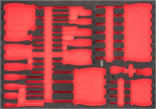 VIGOR Weichschaumeinlage ∙ leer ∙ V6813-L ∙ L x B x H: 563 mm x 393 mm x 35 mm