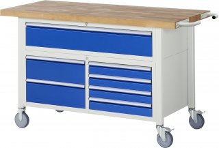 Fahrbare Werkbank 8921 | B1500xT700xH920-1120mm | 7xSchublade-TA