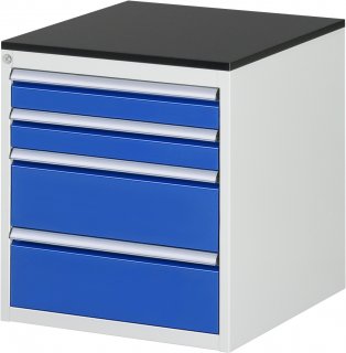 Schubladenschrank L3.1 | B580xT650xH640mm | M-Top-22mm | 4xSchublade-VA