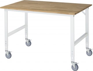 Fahrbarer Arbeitstisch (HV) Tom (4 LR) | B1500xT1000xH910-1230mm | B-Platte-25mm