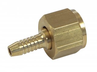 2 Schlauchtüllen - mit Überwurfmutter  re. x 5 mm