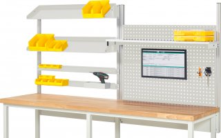 System-Aufbau - Komplettset 05 | für Produktbreite 2500 mm | RAL7035/RAL7035