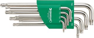 TORX® Kugelkopf-Winkelschraubendreher-Satz 10771/8 Bereich T9-T40 8 St.