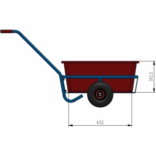 Handwagen 4101P - PU-Räder Ø260 mm