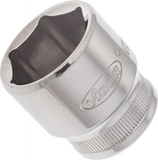 VIGOR Steckschlüsseleinsatz ∙ V2262N ∙ 3/8 Zoll (10 mm) Vierkant hohl ∙ Außen Sechskant Profil ∙ SW 22 mm