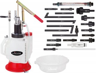 VIGOR Öl-Einfüllgerät ∙ mit Adapter Satz ∙ V4385N ∙ 21-teilig ∙ Anzahl Werkzeuge: 21