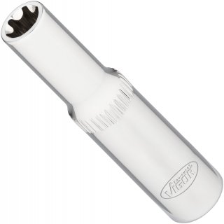VIGOR Steckschlüsseleinsatz ∙ lang ∙ V7014-8 ∙ 1/4 Zoll (6,3 mm) Vierkant hohl ∙ Außen TORX® Profil ∙ SW E8