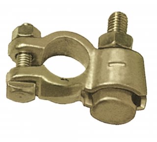 25 Messing-Polklemmen - doppelte Verschraubung - LKW (-) - 13mm/50mm²