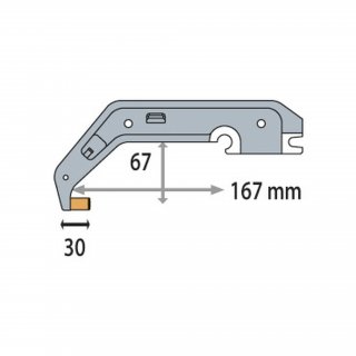 Elektrodenbügel C5 - 8 bar/550 daN - LG 167 mm - isoliert