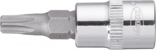 VIGOR T Schraubendreher-Einsatz ∙ V7037-T8H ∙ 1/4 Zoll (6,3 mm) Vierkant hohl ∙ Tamper Resistant TORX® Profil ∙ SW T8H