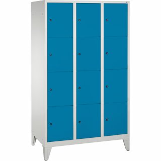 C+P Fächerschrank 8010324S10004 Füße 12Fächer B1200mm lgr/lbl