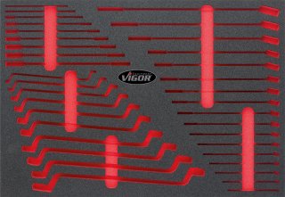 VIGOR Weichschaumeinlage ∙ leer ∙ V6643-L ∙ L x B x H: 563 mm x 393 mm x 35 mm