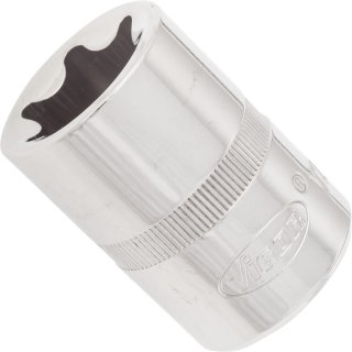 VIGOR Steckschlüsseleinsatz ∙ V2592N ∙ 1/2 Zoll (12,5 mm) Vierkant hohl ∙ Außen TORX® Profil ∙ SW E24