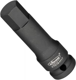 VIGOR Innensechskant Schlagschrauber Schraubendreher-Einsatz ∙ V7019-H17 ∙ 1/2 Zoll (12,5 mm) Vierkant hohl ∙ Innen Sechskant Pr