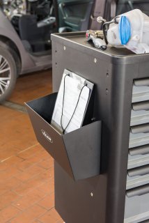 VIGOR Dokumenten-Halter ∙ groß ∙ Bodentiefe 100 mm ∙ V6393 ∙ L x B x H: 340 mm x 146 mm x 176 mm