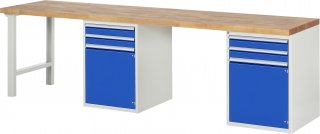 Werkbank 7503A8 | B3000xT700xH890mm | 4xSchublade-VA | 2xTür