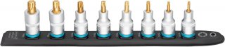 HAZET SmartRail ∙ Flexible Kunststoff-Steckleiste 992T-SR/8 ∙ 1/2 Zoll (12,5 mm) Vierkant hohl ∙ Innen TORX® Profil ∙ 8-teilig ∙