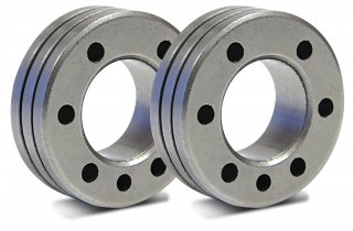 2 Drahtführungsrollen - Typ C - Ø 1,2/1,6 mm - Stahl/Edelstahl