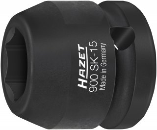 HAZET Schlag- | Maschinenschrauber Steckschlüsseleinsatz 900SK-15 ∙ 1/2 Zoll (12,5 mm) Vierkant hohl ∙ Außen Sechskant-Tractionsp