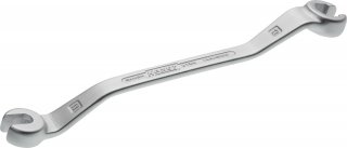 HAZET Doppel-Ringschlüssel ∙ offen 612N-11X13 ∙ Außen Sechskant Profil ∙ SW 11 x 13 mm