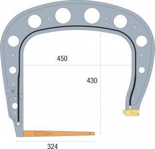 Elektrodenbügel G8 - 8 bar/550 daN - LG 450 mm - isoliert Elektrodenbügel G8 - 8 bar/550 daN - LG 450 mm - isoliert